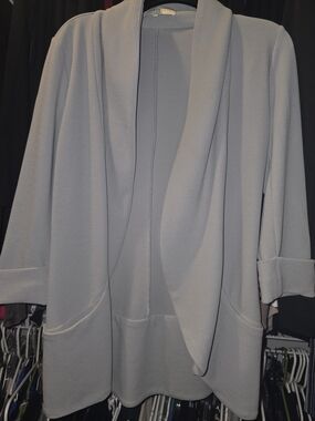 Light Green Open Front Women's Jacket